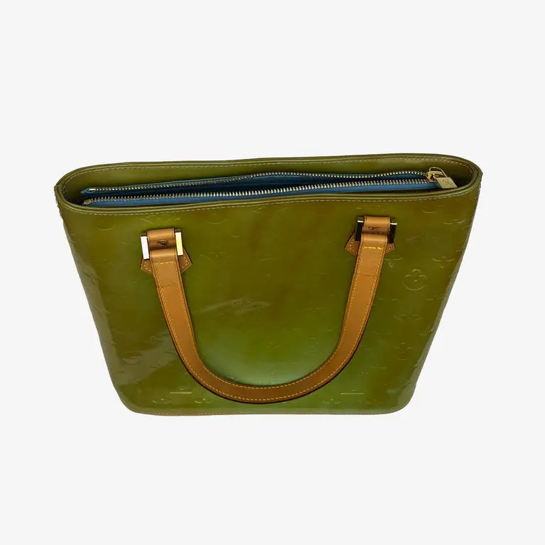 Louis Vuitton Houston Bag Green Vernis Leather